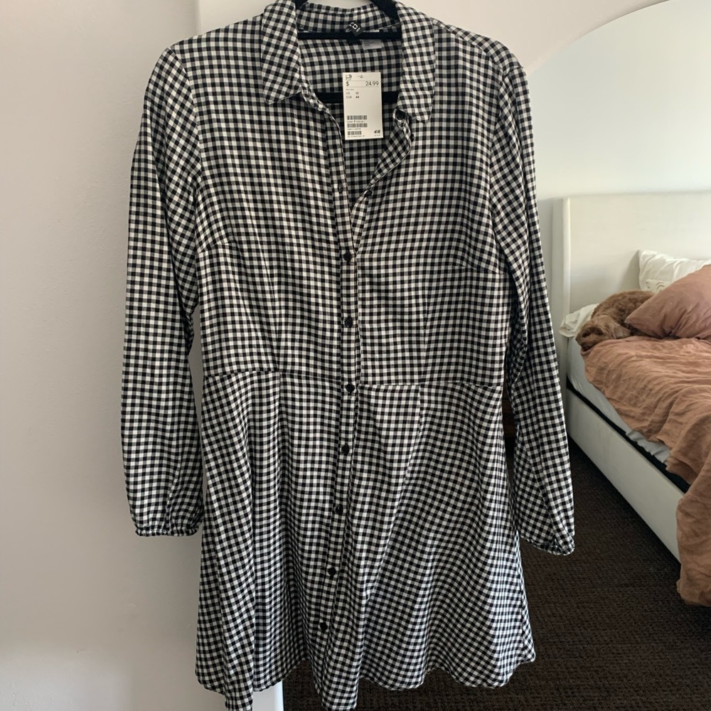Plaid Long Sleeve Dress